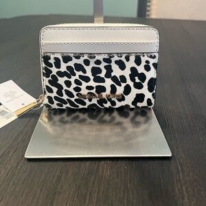 Michael Kors Jet Set Travel MD Zip Around Card Case Wallet (Light Cream Multi)